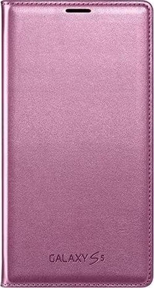 Galaxy S5 G900 ile Uyumlu Flip Wallet Kartlıklı Kılıf EF-WG900BPEGWW Pembe