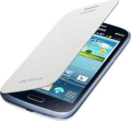 Galaxy Core ile Uyumlu Flip Cover Kılıf Beyaz EF-FI826BWEGWW