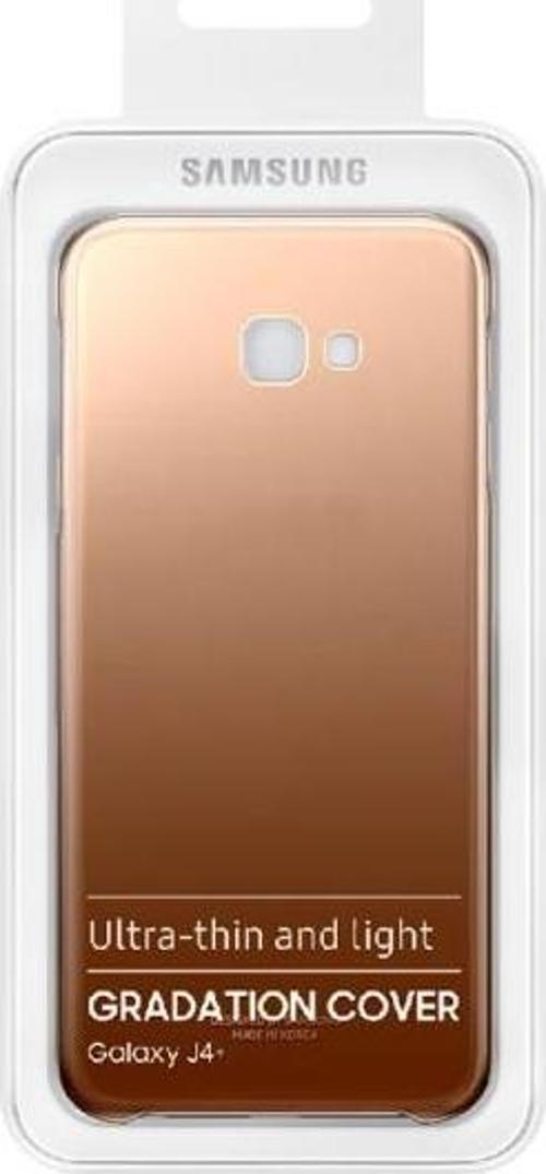 Galaxy J4 Plus ile Uyumlu Gradation Kılıf Altın EF-AJ415CFEGWW