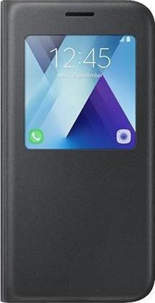 Galaxy A5(2017) ile Uyumlu S View Cover Siyah EF-CA520PBEGWW