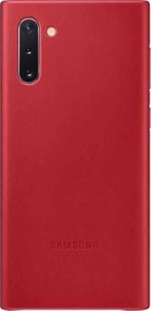 Galaxy Note 10 ile Uyumlu Deri Kılıf Kırmızı EF-VN970LREGWW