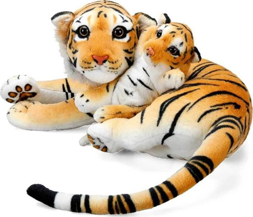 60 Cm. Kaplan Ve Sevimli Yavrusu Peluş