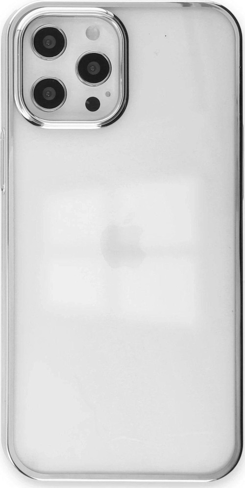 Iphone 12 Kılıf Element Silikon - Gümüş-(5796)