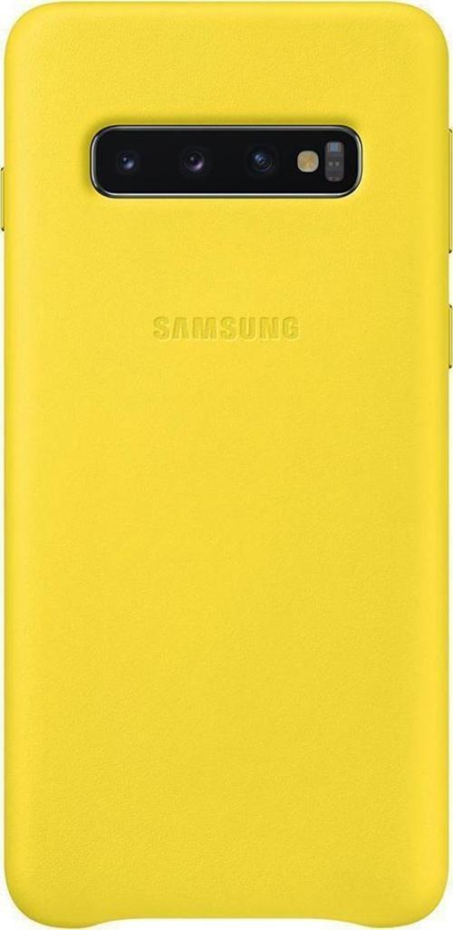 Galaxy S10 ile Uyumlu Kılıf Leather Cover Sarı EF-VG973LYEGWW