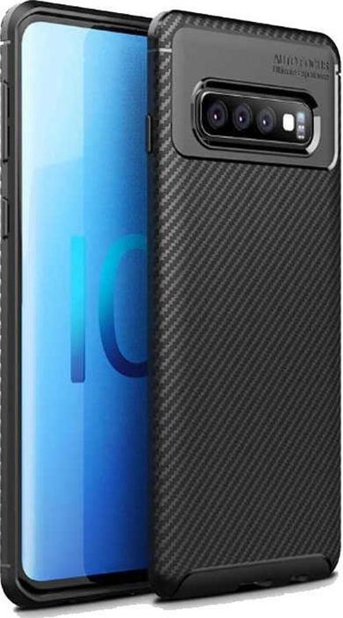 Zore Galaxy S10+ Plus ile Uyumlu Negro Silikon Kılıf Siyah