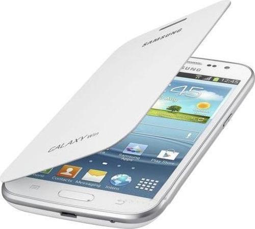 Galaxy Win i8552 ile Uyumlu Flip Cover Kılıf Beyaz EF-FI855BWEGWW