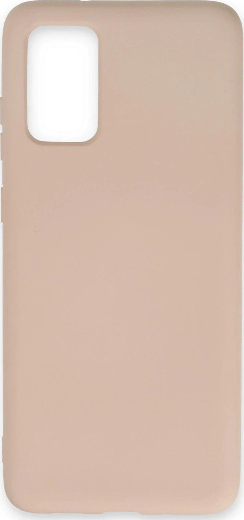 Galaxy S20 Kılıf Nano Içi Kadife Silikon - Pudra-(5796)