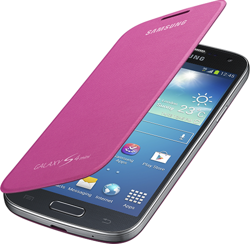 Galaxy S4 Mini i9190 ile Uyumlu Flip Cover Kılıf Pembe EF-FI919BPEGWW