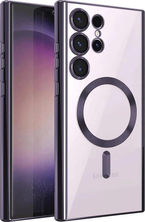Galaxy S25 Kılıf Kross Magneticsafe Kapak - Mor-(5796)