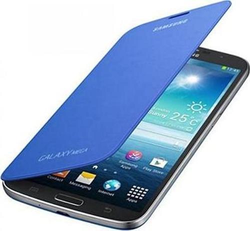 Galaxy Mega i9200 ile Uyumlu Flip Cover Kılıf Mavi EF-FI920BCEGWW