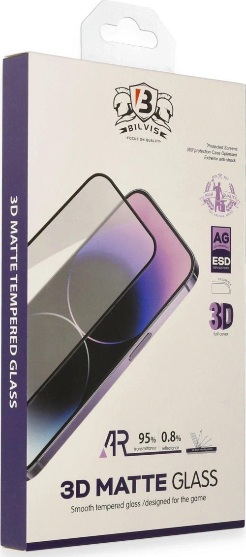 Iphone 13 Bilvis 3D Mat Cam Ekran Koruyucu-(5796)