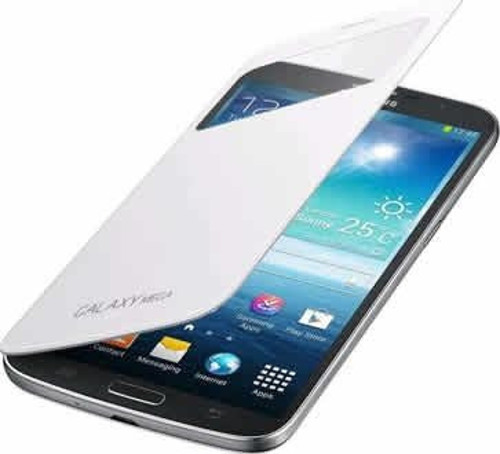 Galaxy Mega i9200 ile Uyumlu S View Cover Kılıf Beyaz EF-CI920BWEGWW