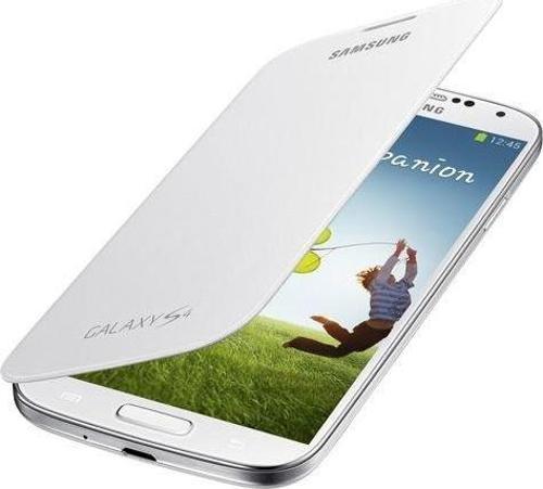 Galaxy S4 i9500 ile Uyumlu Flip Cover Kılıf Beyaz EF-FI950BWEGWW