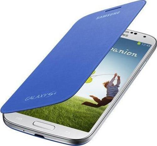 Galaxy S4 i9500 ile Uyumlu Flip Cover Kılıf Mavi EF-FI950BCEGWW