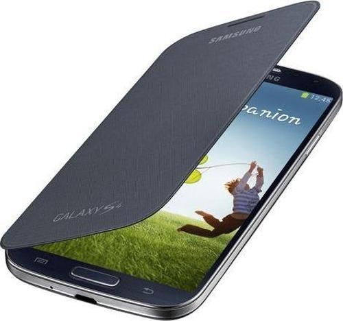 Galaxy S4 i9500 ile Uyumlu Flip Cover Kılıf Siyah EF-FI950BBEGWW