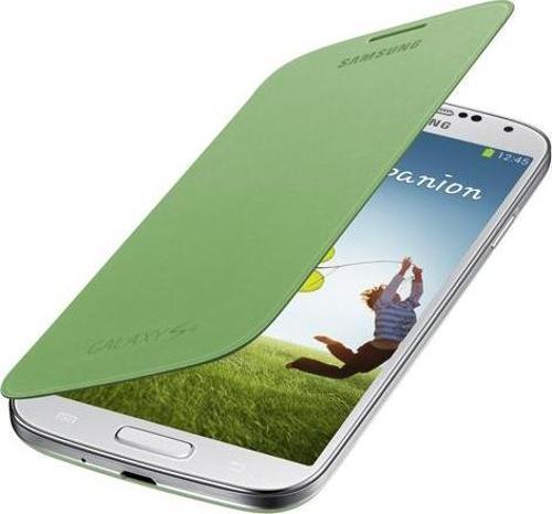 Galaxy S4 i9500 ile Uyumlu Flip Cover Kılıf Yeşil EF-FI950GEGWW