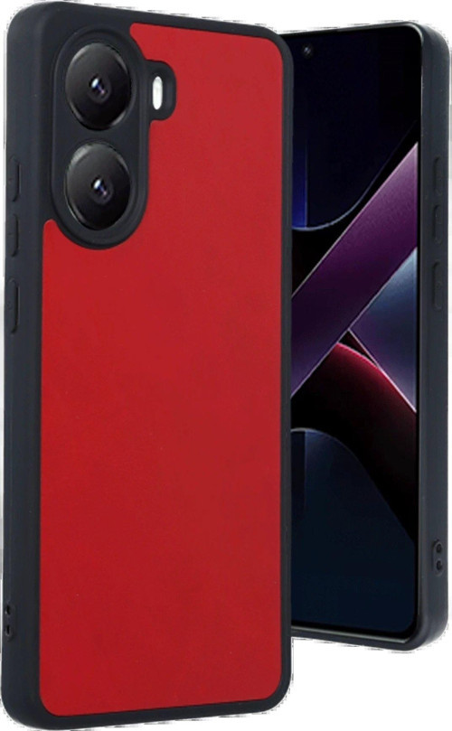 Poco X7 Kılıf Aras Deri Kapak - Kırmızı-(5796)