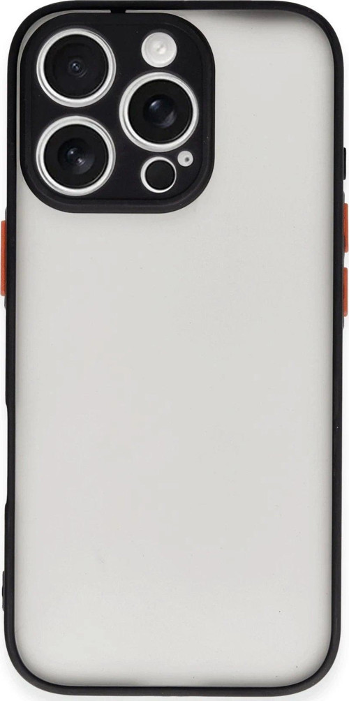 Iphone 16 Kılıf Montreal Silikon Kapak - Siyah-(5796)