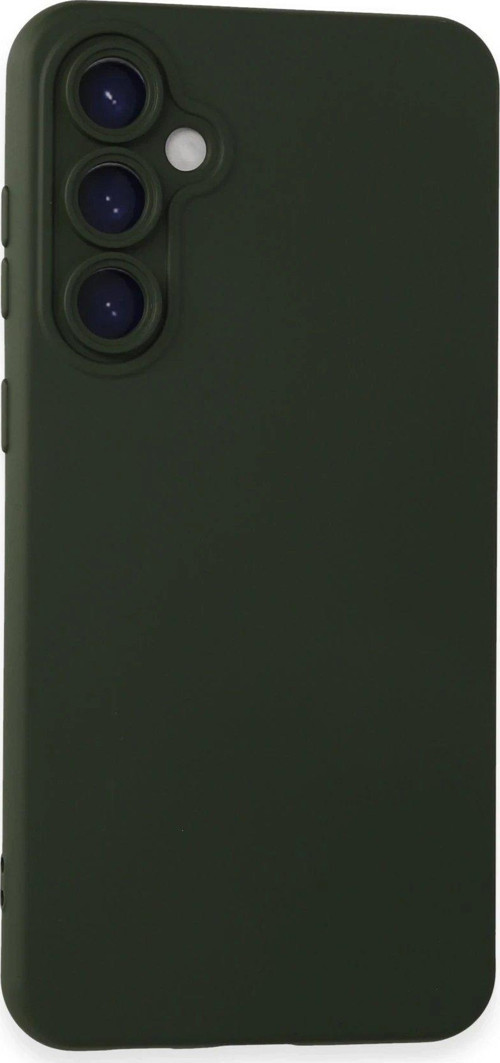 Galaxy S24 Kılıf Nano Içi Kadife Silikon - Koyu Yeşil-(5796)