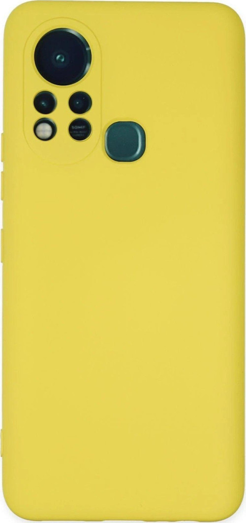 İnfinix Hot 11S Kılıf Nano Içi Kadife Silikon - Sarı-(5796)