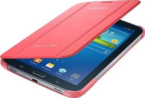 Galaxy Tab 3 7.0" T210 ile Uyumlu Bookcover Kılıf Pembe EF-BT210BPEGWW