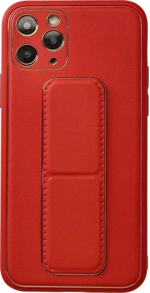 Iphone 11 Kılıf Coco Deri Standlı Kapak - Kırmızı-(5796)