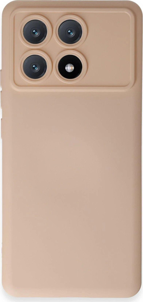 Poco X6 Kılıf Nano Içi Kadife Silikon - Pudra-(5796)