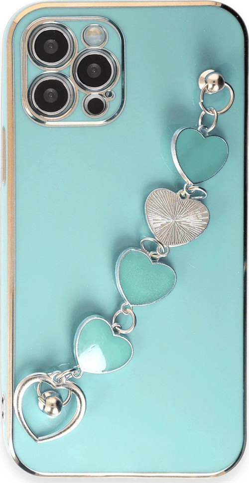 Iphone 12 Kılıf Esila Silikon - Su Yeşili-(5796)