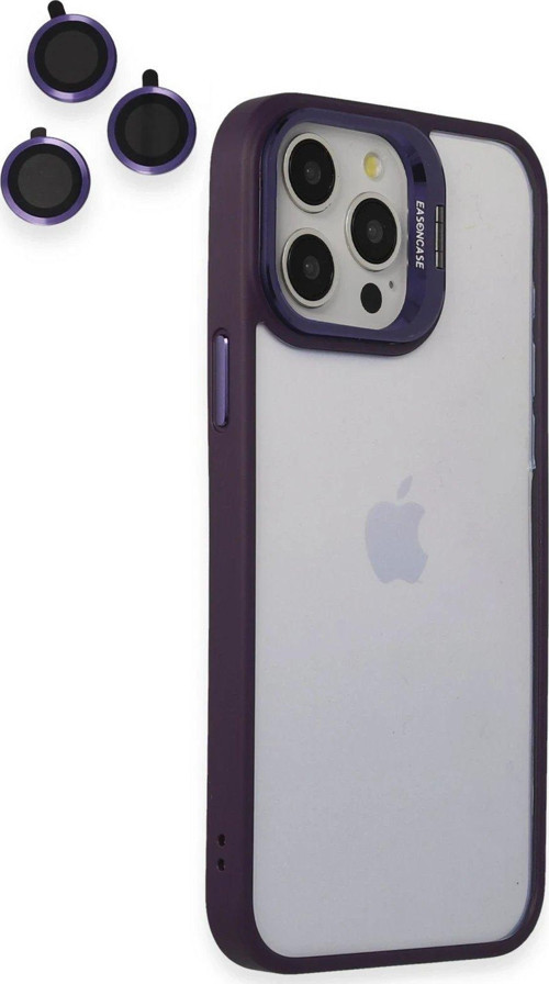 Iphone 14 Kılıf Roblox Lens Standlı Kapak - Mor-(5796)
