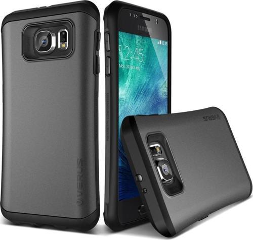 Galaxy S6 ile Uyumlu Case Thor Kılıf HARD DROP Steel Silver