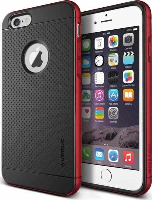 iPhone 6 Plus ile Uyumlu Case Iron Shield Series Kılıf Renk  Kiss Red