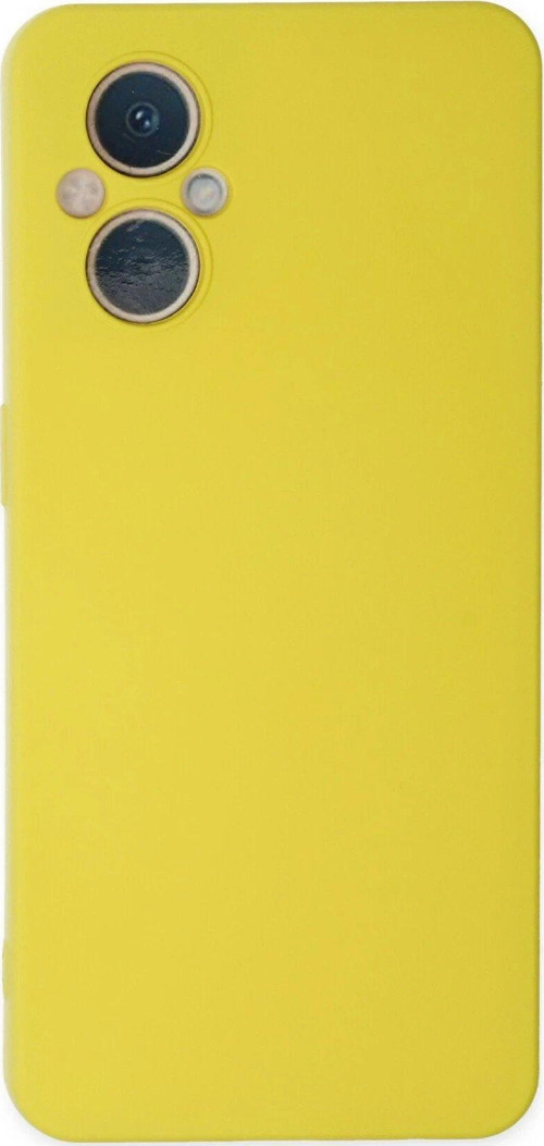 Reno 7 Lite Kılıf Nano Içi Kadife Silikon - Sarı-(5796)