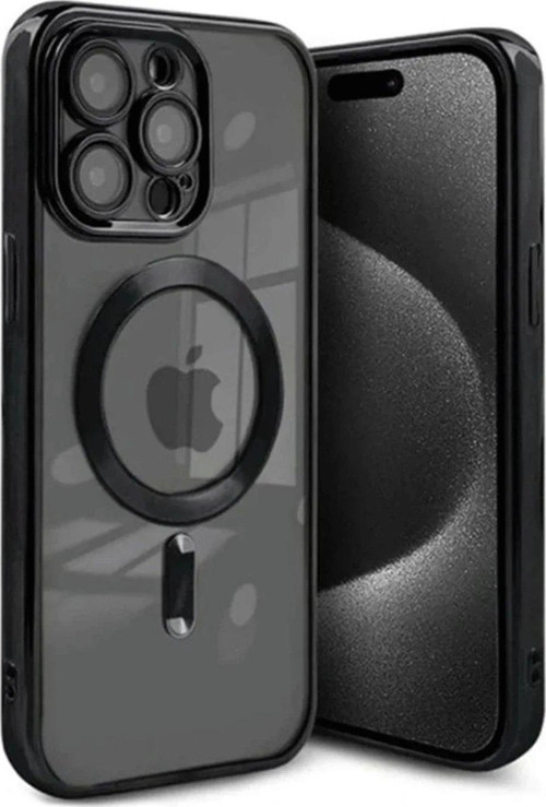 Iphone 15 Kılıf Kross Magneticsafe Kapak - Siyah-(5796)