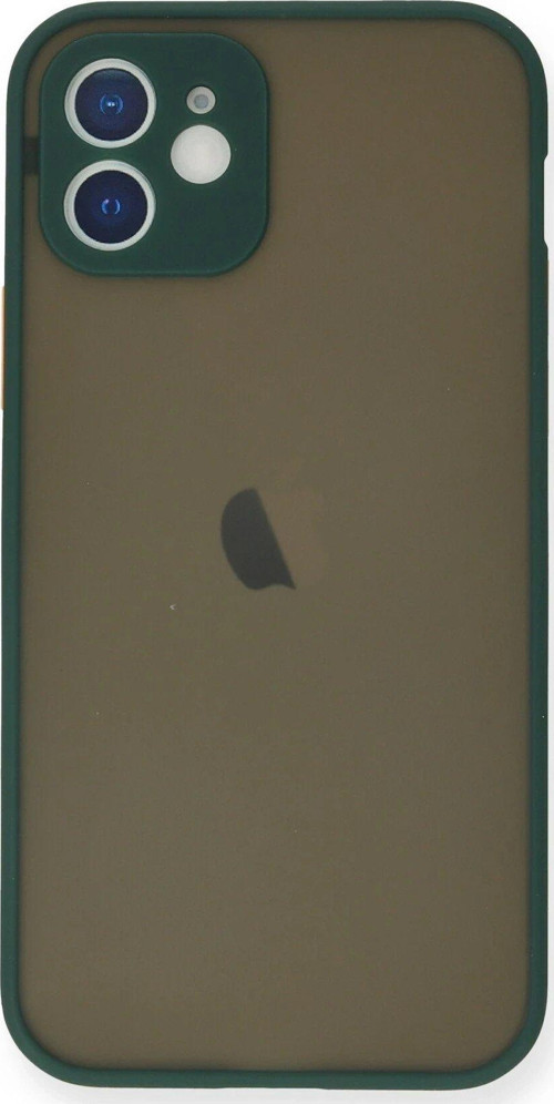 Iphone 12 Mini Kılıf Montreal Silikon Kapak - Yeşil-(5796)