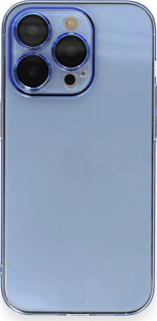 Iphone 14 Kılıf Armada Lensli Kapak - Sierra Blue-(5796)