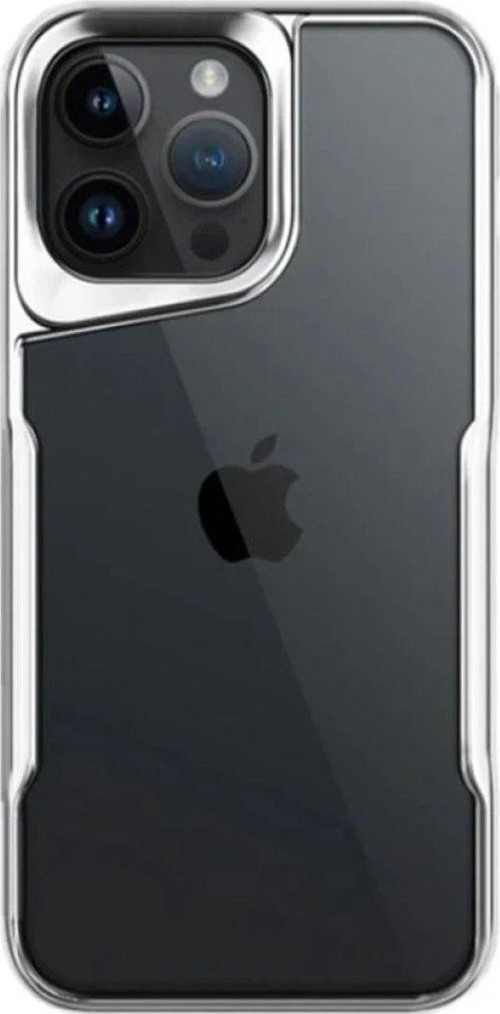 Iphone 16 Kılıf Boyi Silikon Kapak - Gümüş-(5796)