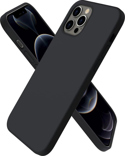 Iphone 12 Kılıf First Silikon - Siyah-(5796)
