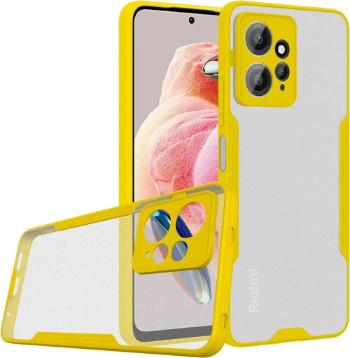 Redmi Note 12 4G Kılıf Platin Silikon - Sarı-(5796)