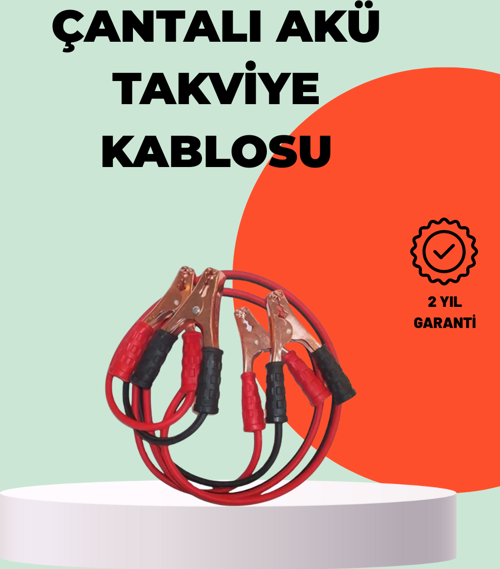 1200A Takviye Kablosu Araç Acil Yardım 2 Metre Güçlü Maşa