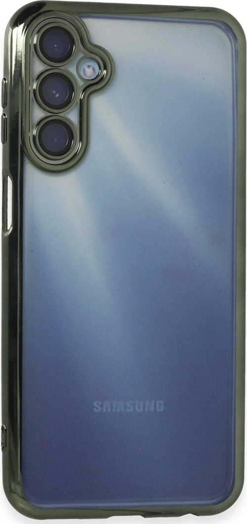 Galaxy A15 4G Kılıf Lensli Silikon - Yeşil-(5796)