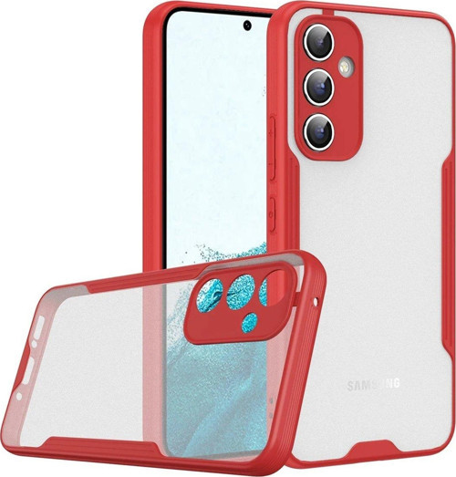 Galaxy A24 4G Kılıf Platin Silikon - Kırmızı-(5796)