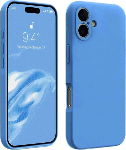 Iphone 16 Kılıf First Silikon - Mavi-(5796)