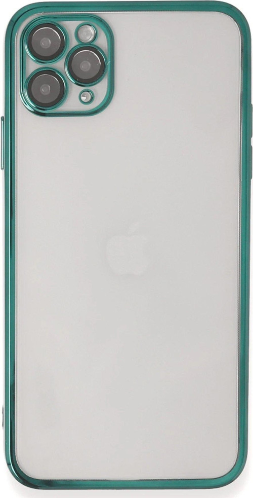Iphone 11 Kılıf Lensli Silikon - Yeşil-(5796)