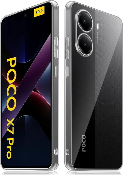 Poco X7 Kılıf Lüx Şeffaf Silikon-(5796)