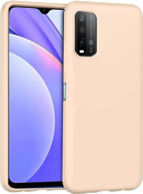 Redmi 9T Kılıf Nano Içi Kadife Silikon - Pudra-(5796)