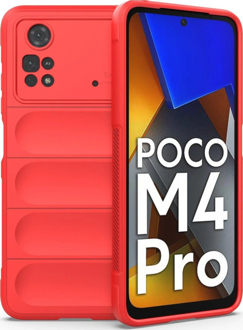 Poco M4 4G Kılıf Optimum Silikon - Kırmızı-(5796)
