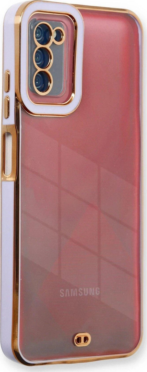 Galaxy A03S Kılıf Liva Lens Silikon - Lila-(5796)