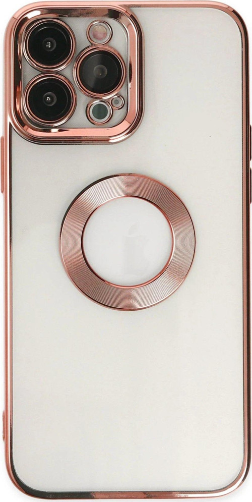 Iphone 14 Kılıf Slot Silikon - Rose Gold-(5796)