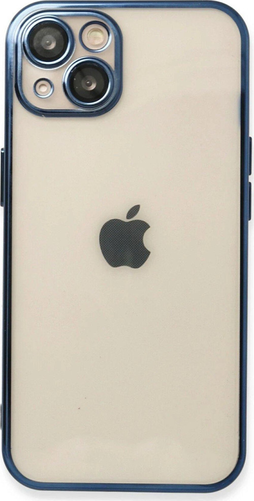 Iphone 13 Kılıf Lensli Silikon - Lacivert-(5796)