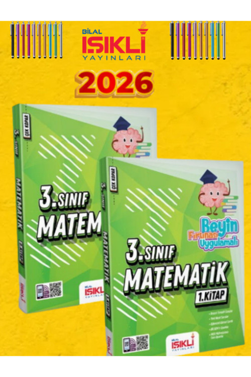 Bilal Işıklı Güncel 3.Sınıf Beyin Fırtınası Matematik 1.2. Kitap Seti Uygulamalı %100 Yeni Müfredat
